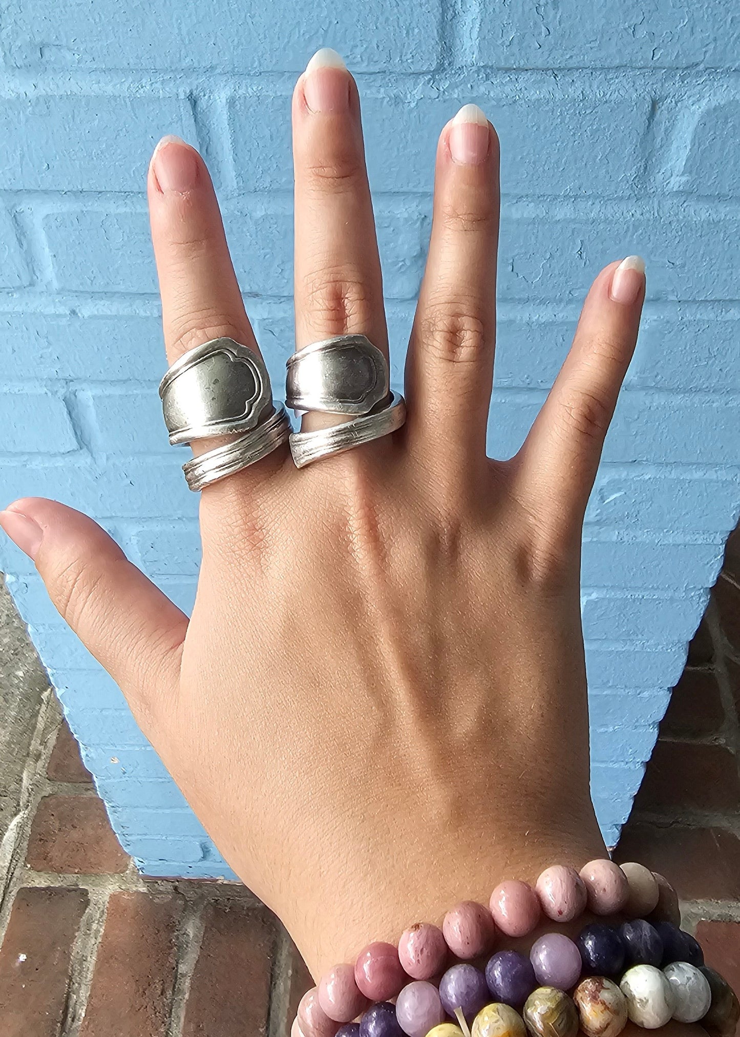 Silver Spoon Ring Paddle Wrap #2 1233