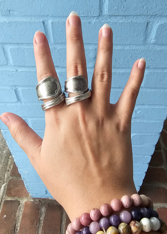 Silver Spoon Ring Paddle Wrap #2 1233