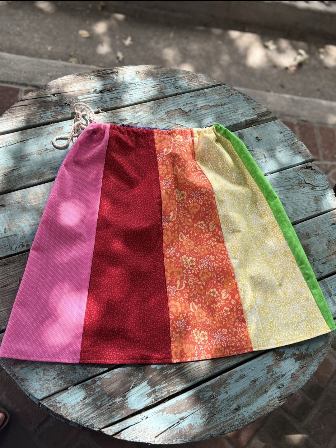 Rainbow Patchwork Skirt