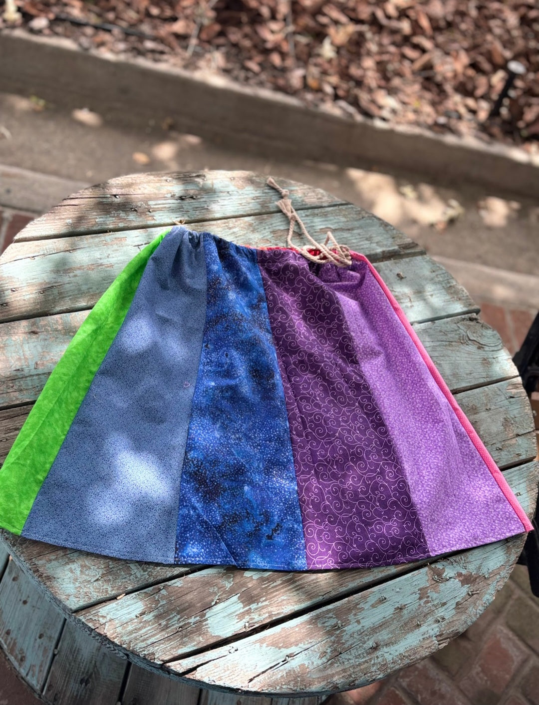 Rainbow Patchwork Skirt