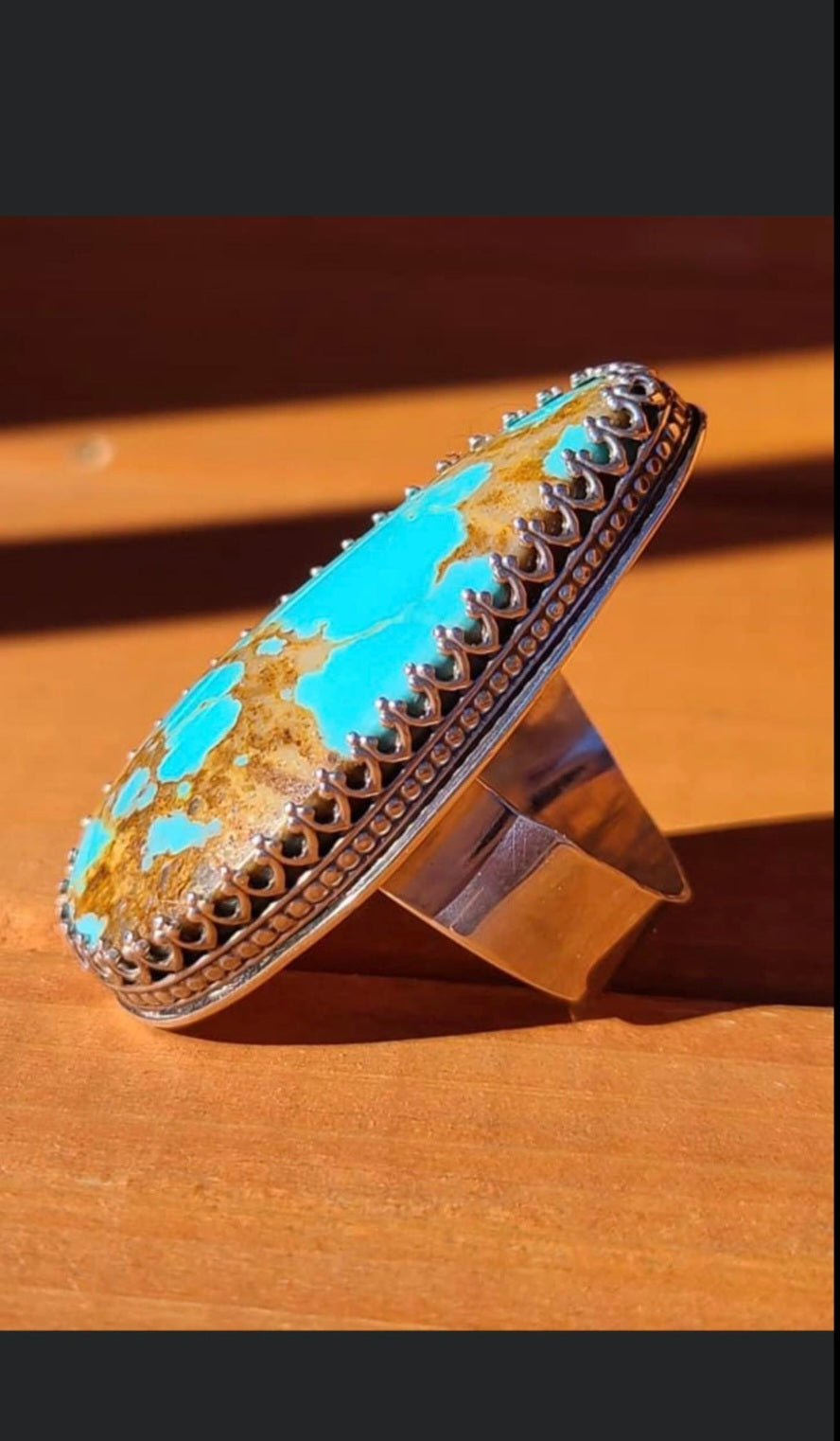 Kingman Gold Turquoise Ring