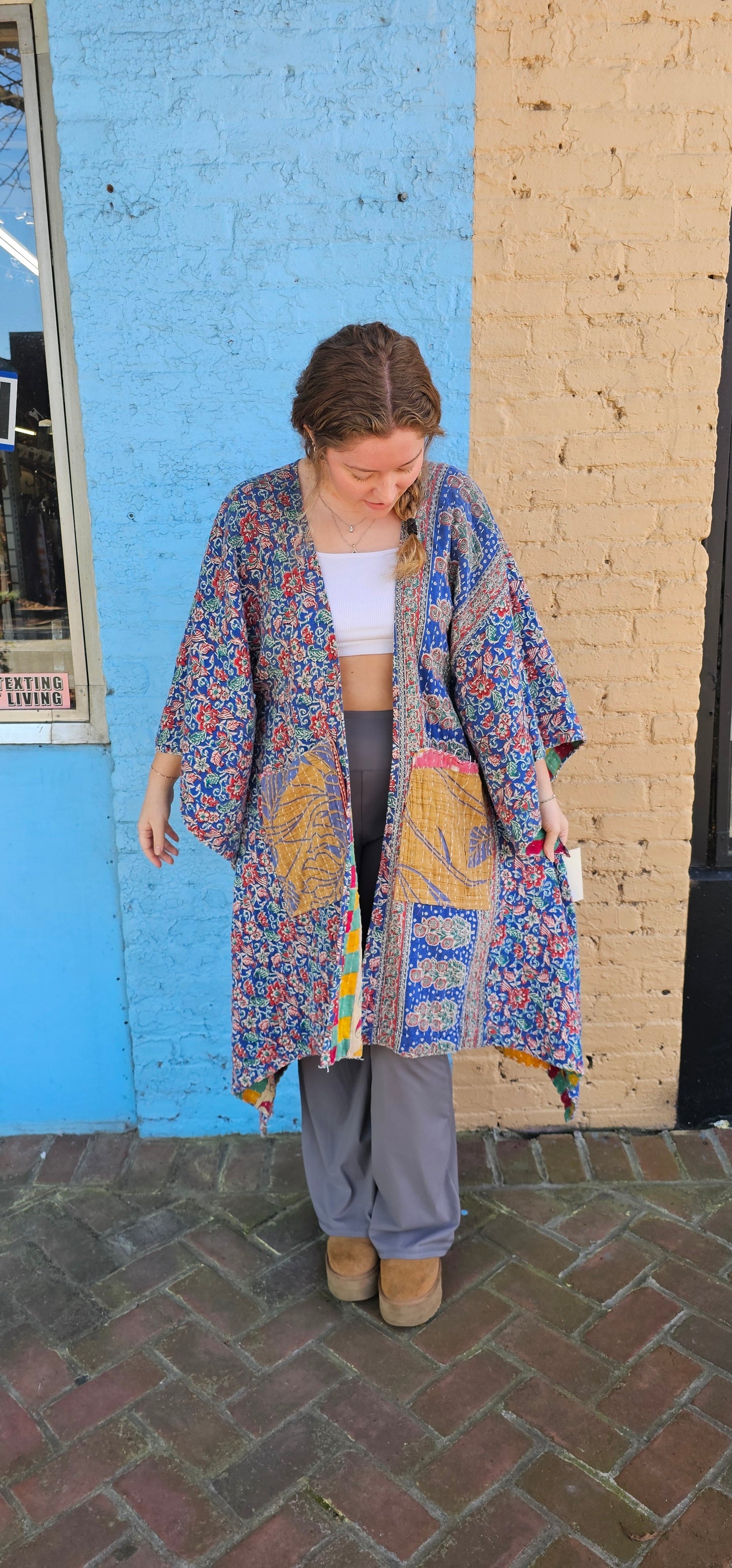 Kantha Kimono with pockets #1102