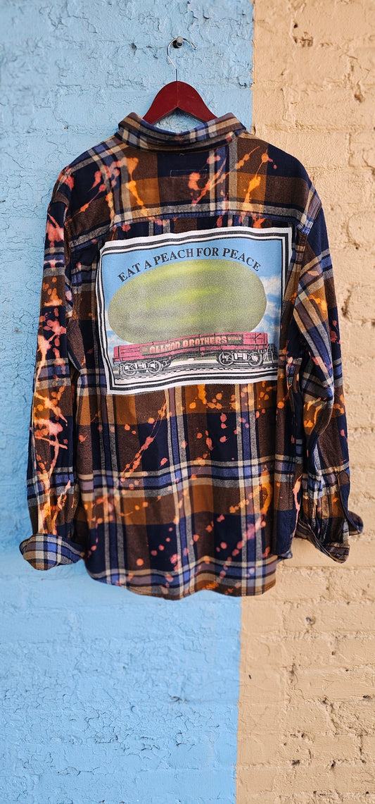 Allman Brothers Band Bleached Flannel size 2XL