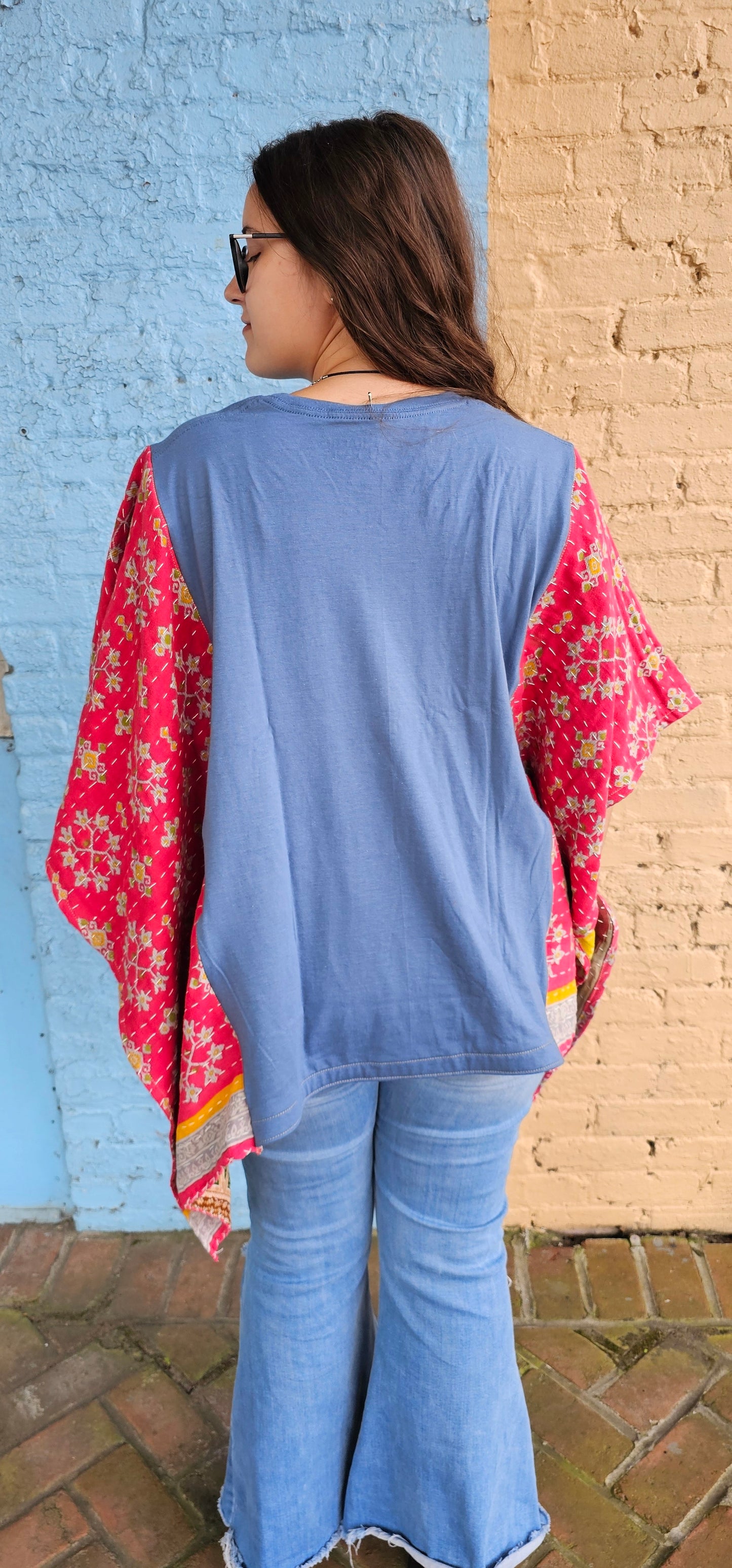 Grateful Dead Steal Your Face Kantha Poncho 1242
