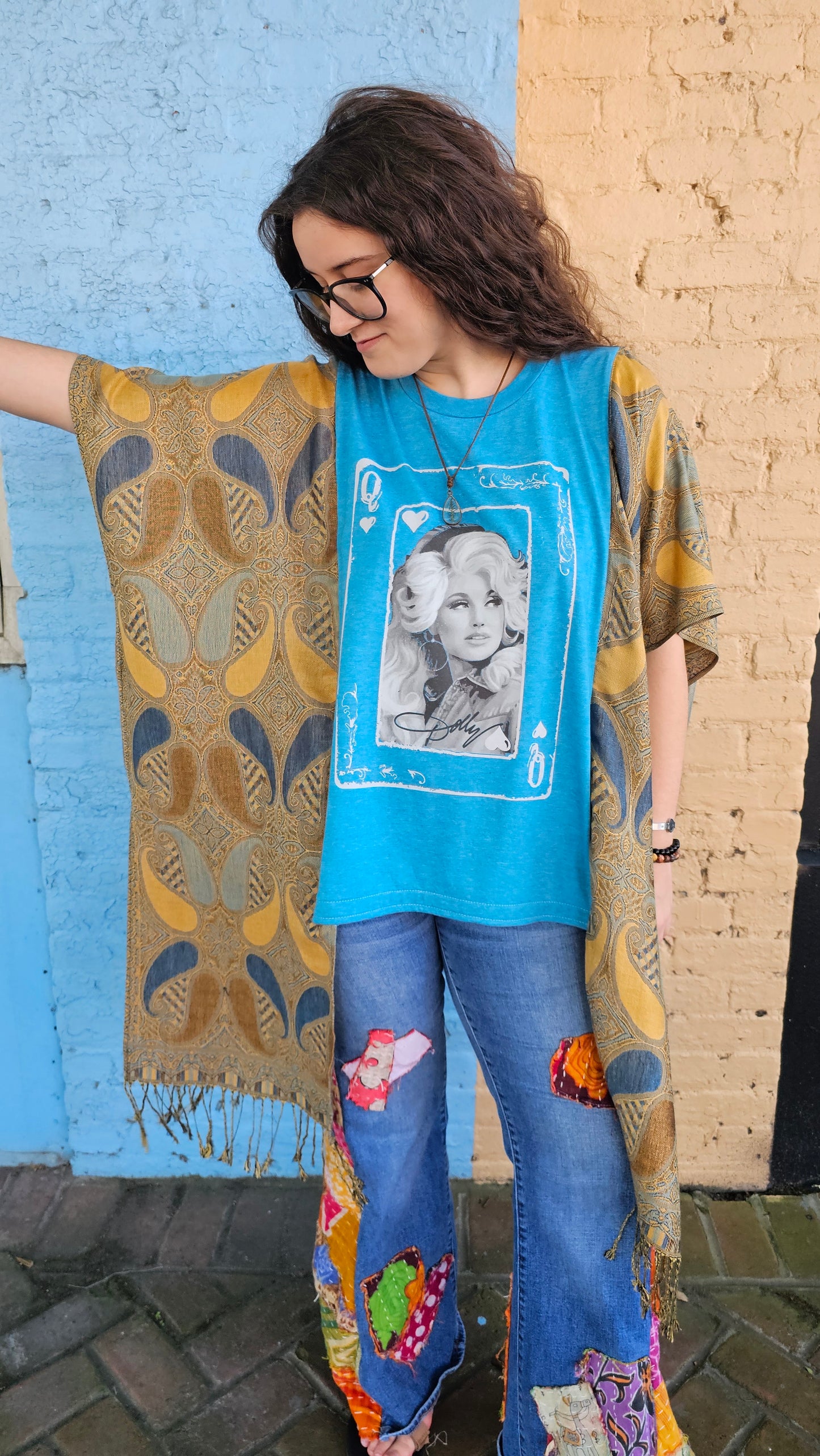 Dolly Parton Pashmina Top #1424