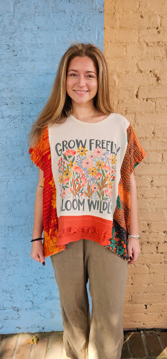 Grow Freely Kantha Diva Flow Top 1238