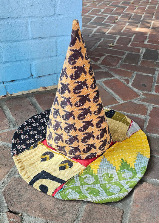 Kantha Patchwork Witch Hat 1224