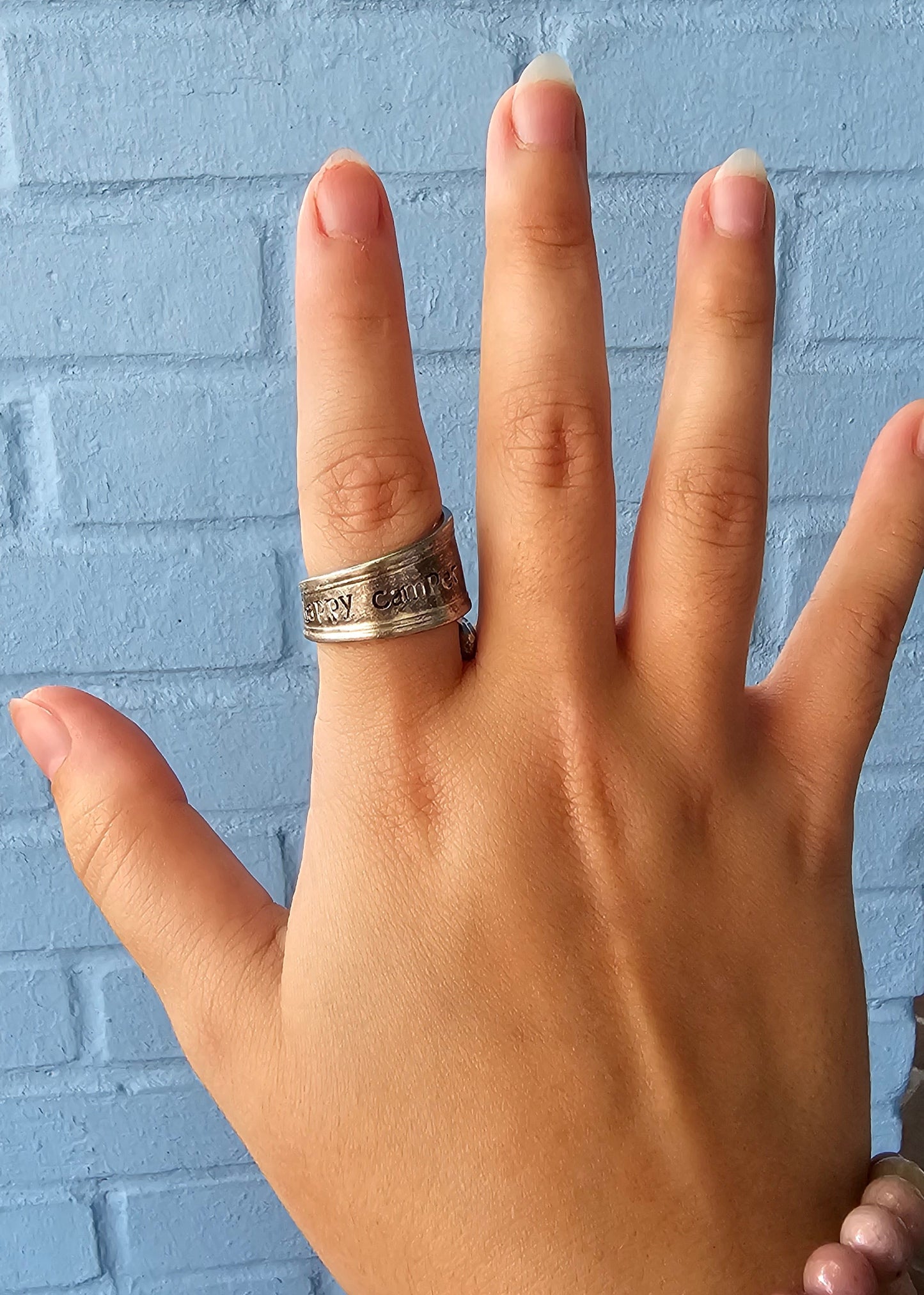 Silver Spoon Ring Happy Camper 1229