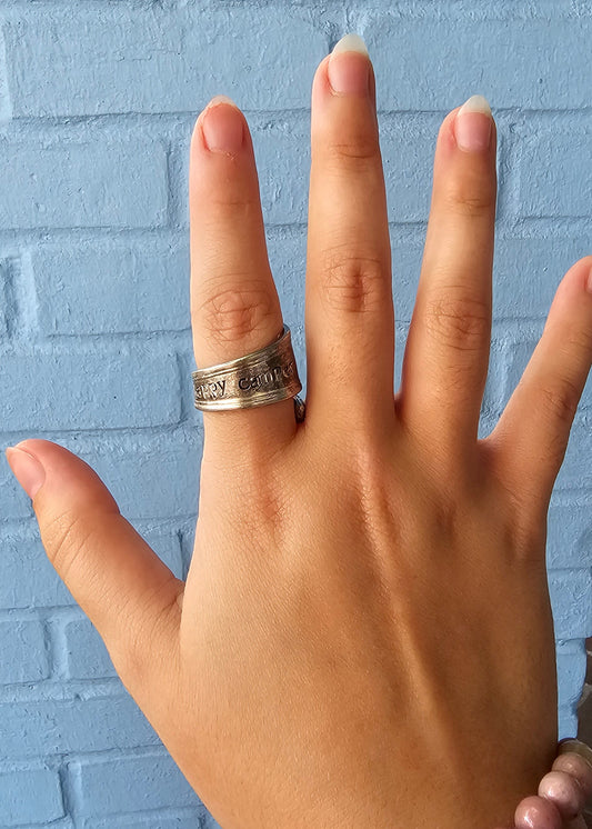 Silver Spoon Ring Happy Camper 1229