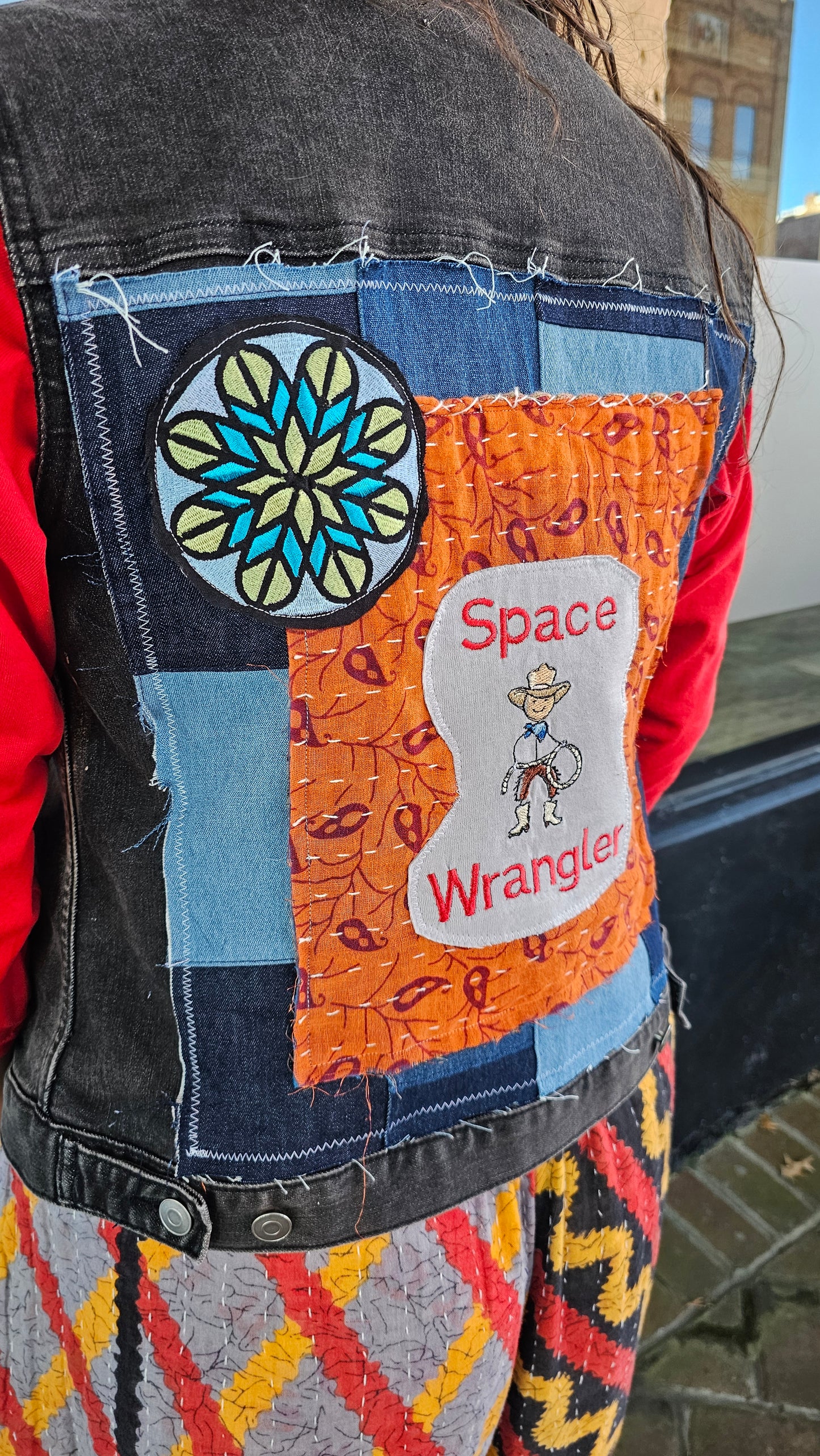 Widespread Panic Space Wrangler Denim Vest size Medium