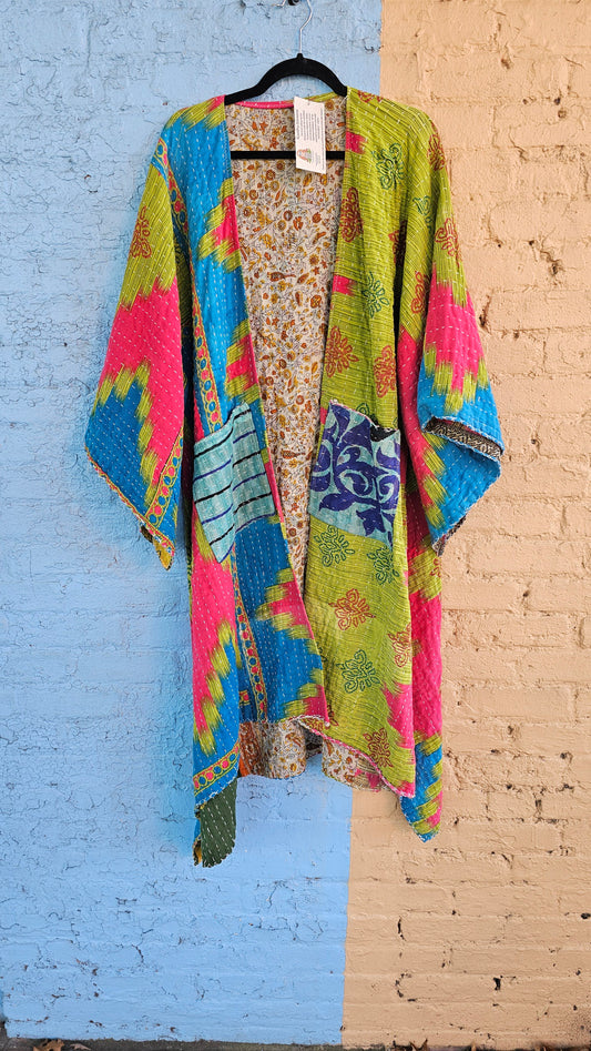 Kantha Kimono with pockets #1265
