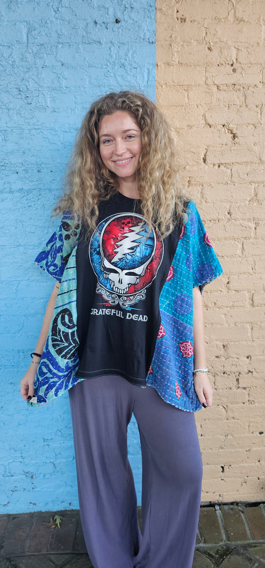 Grateful Dead Kantha Diva Flow Top 1234