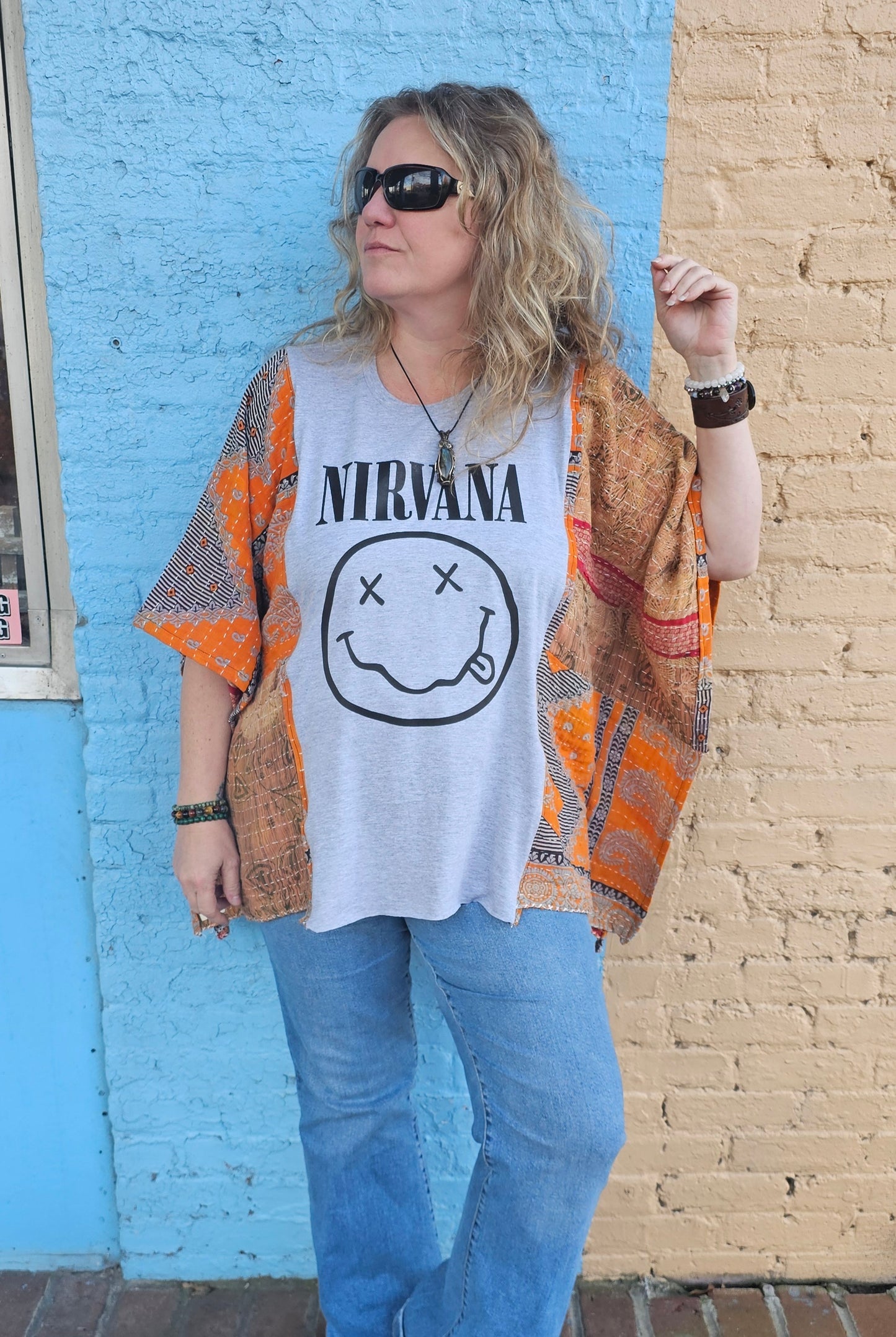 Nirvana Patchwork Top