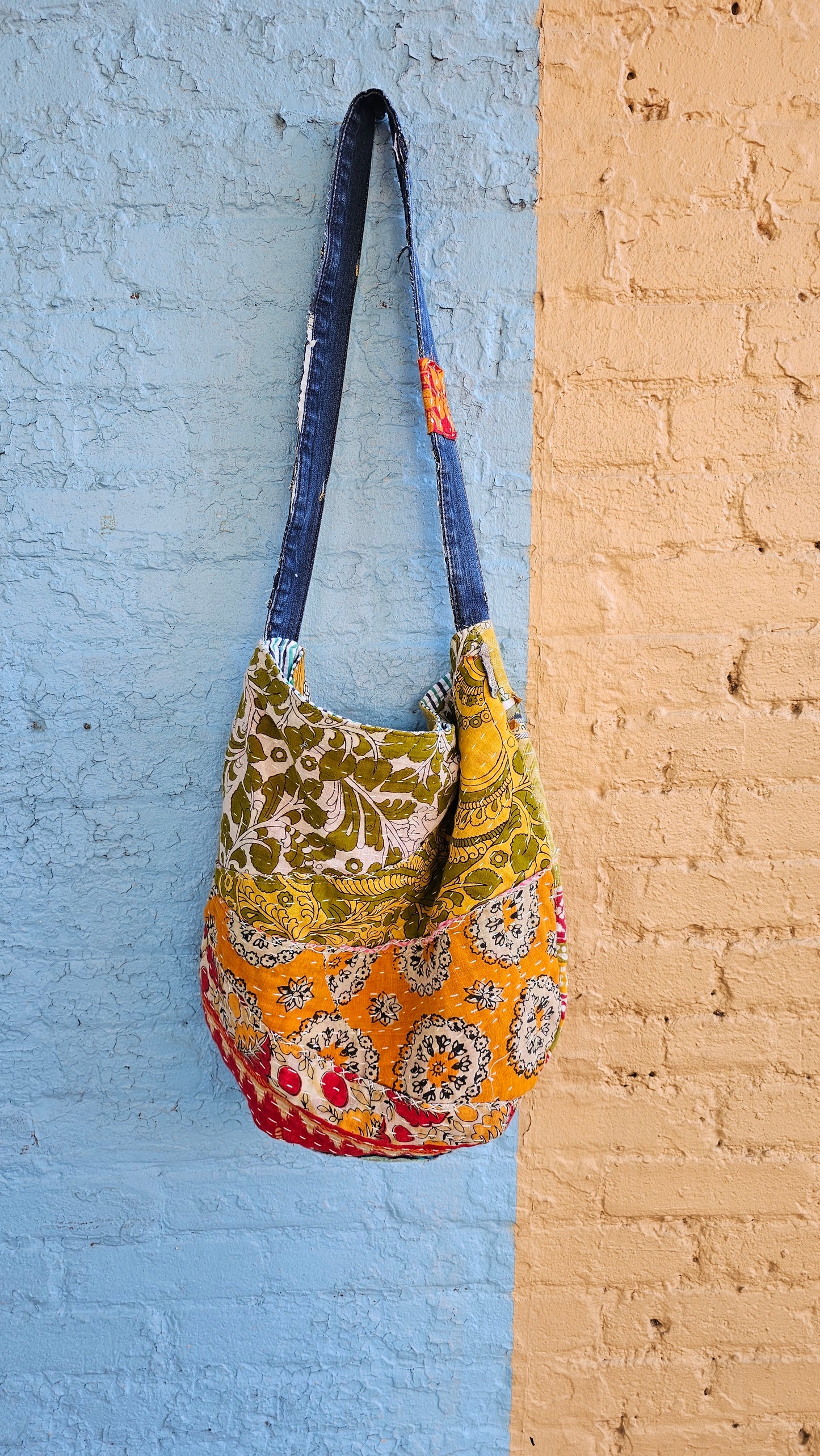 Kantha Patchwork Slouch Bag #1433
