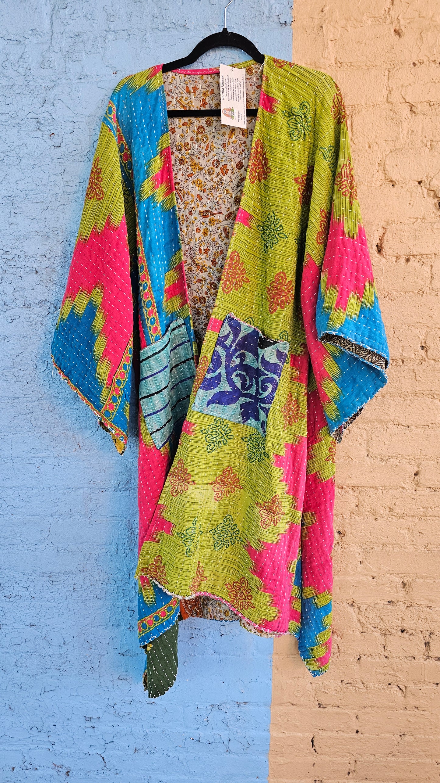 Kantha Kimono with pockets #1265