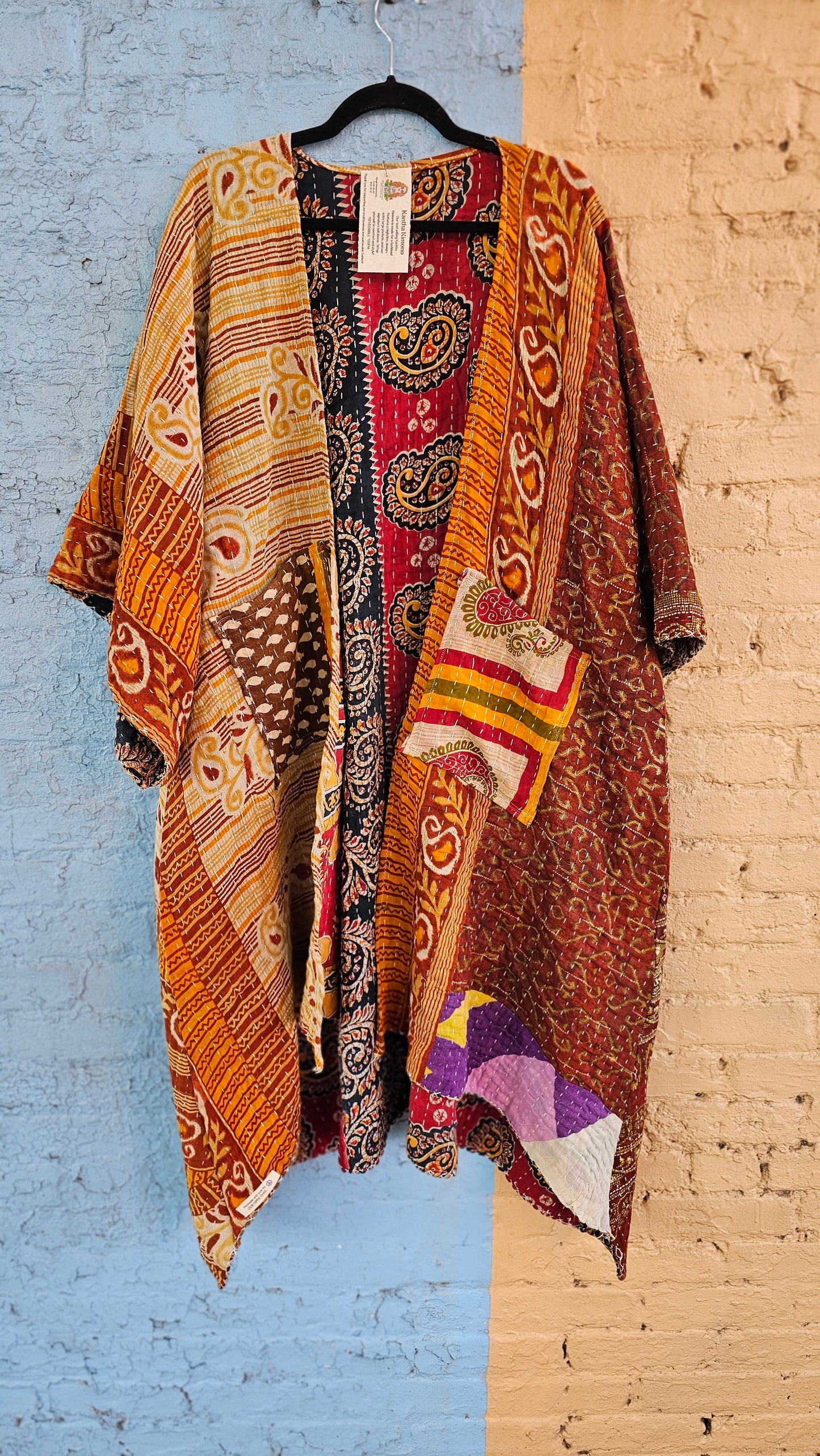 Kantha Kimono with pockets #1273