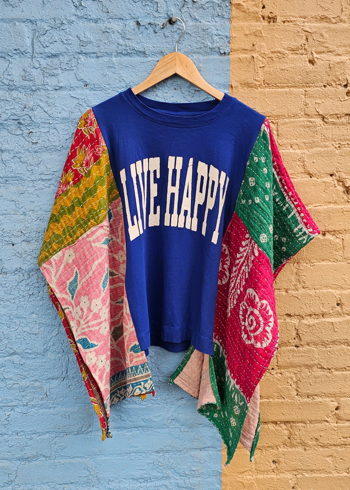 Live Happy Kantha Poncho