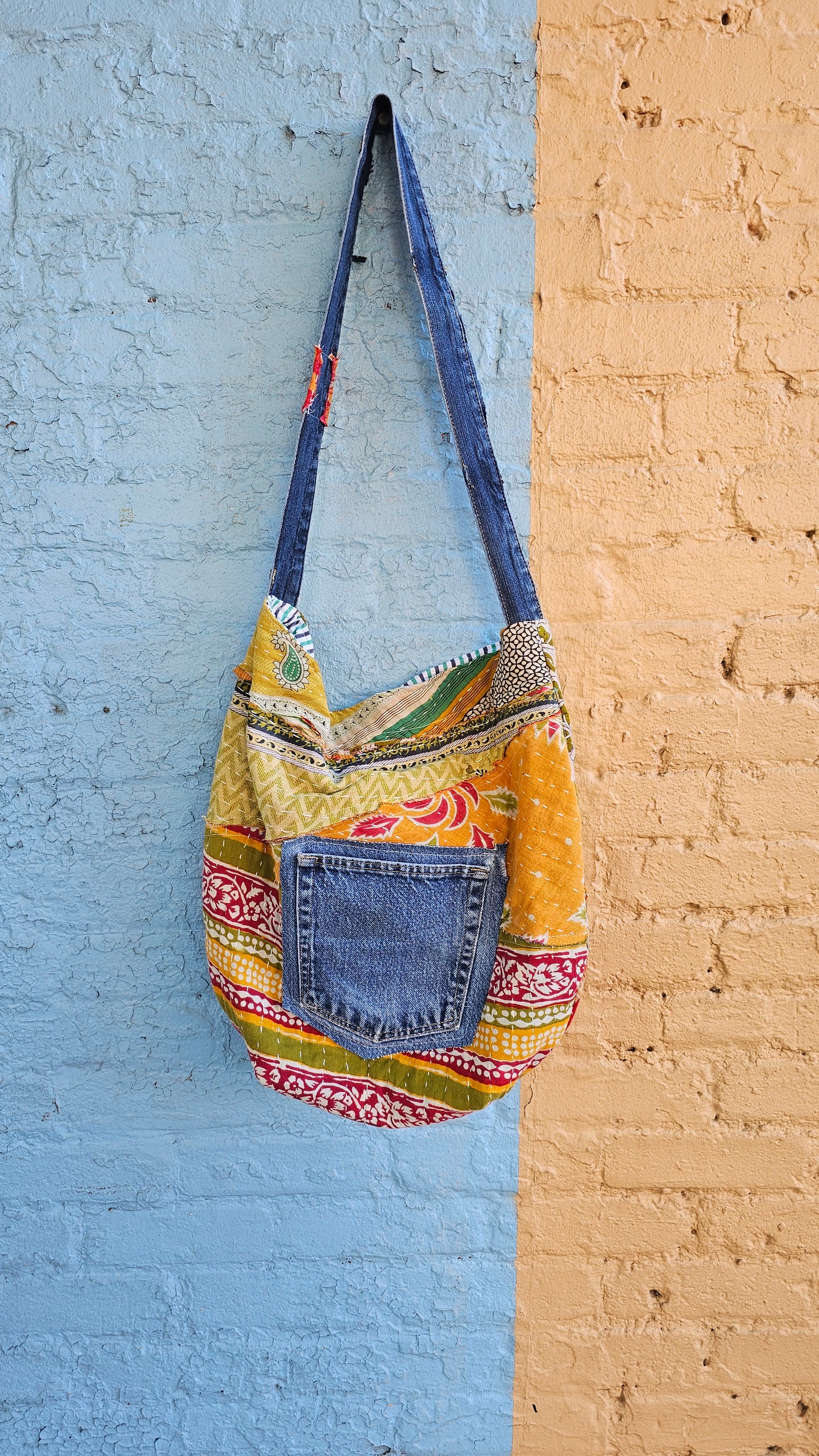 Kantha Patchwork Slouch Bag #1433