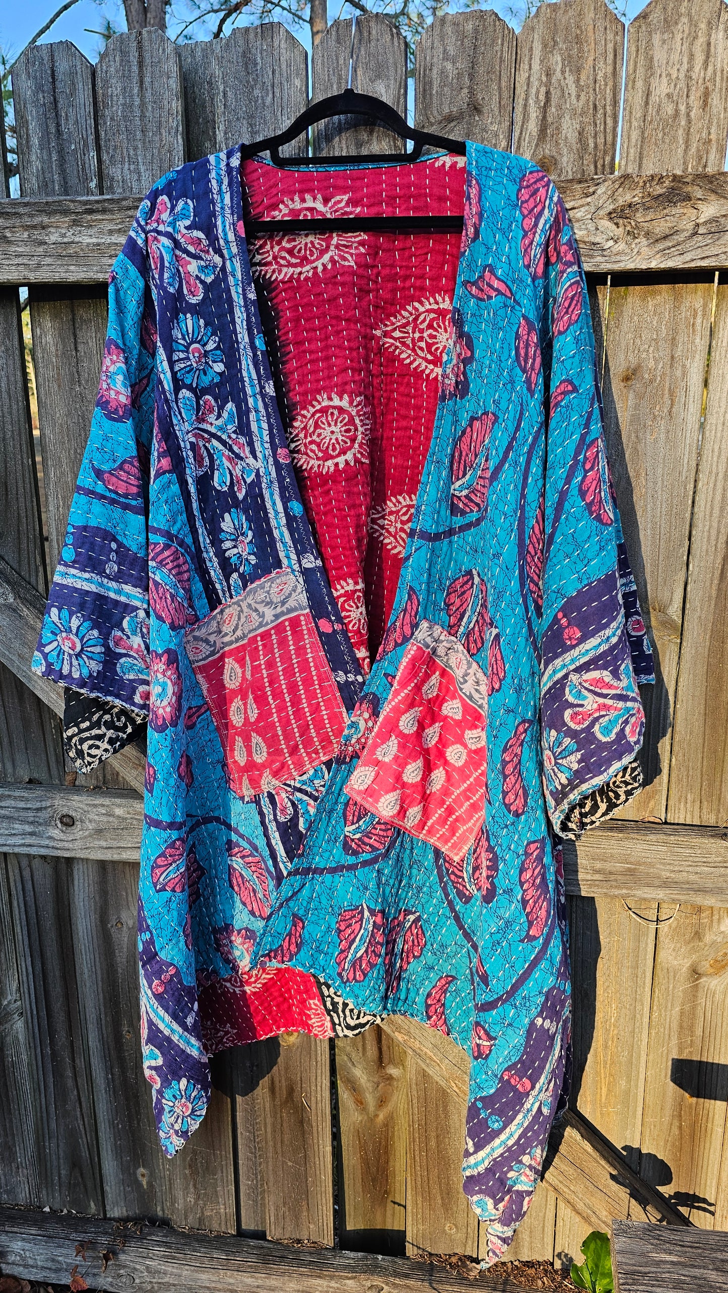 Kantha Kimono with pockets #1299