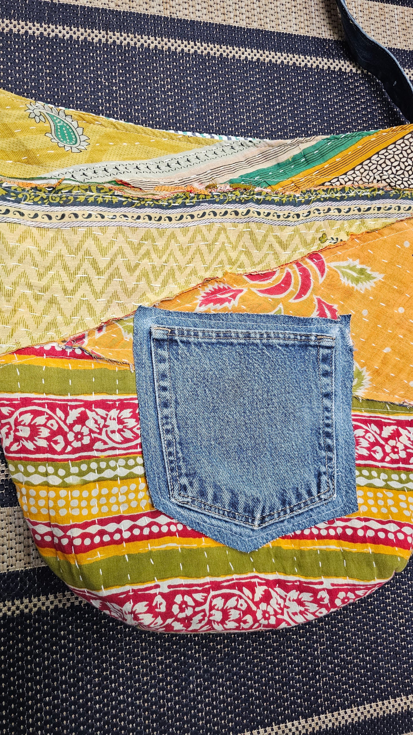 Kantha Patchwork Slouch Bag #1433