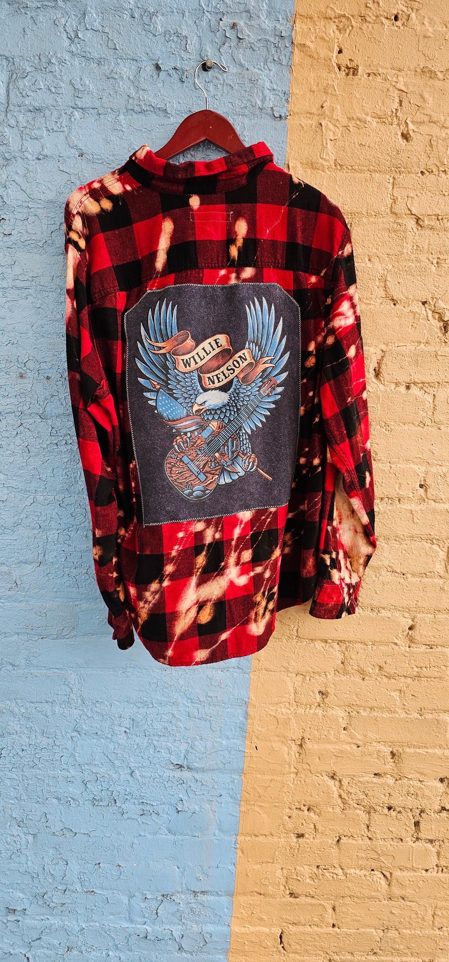 Willie Nelson Bleached Flannel size XL