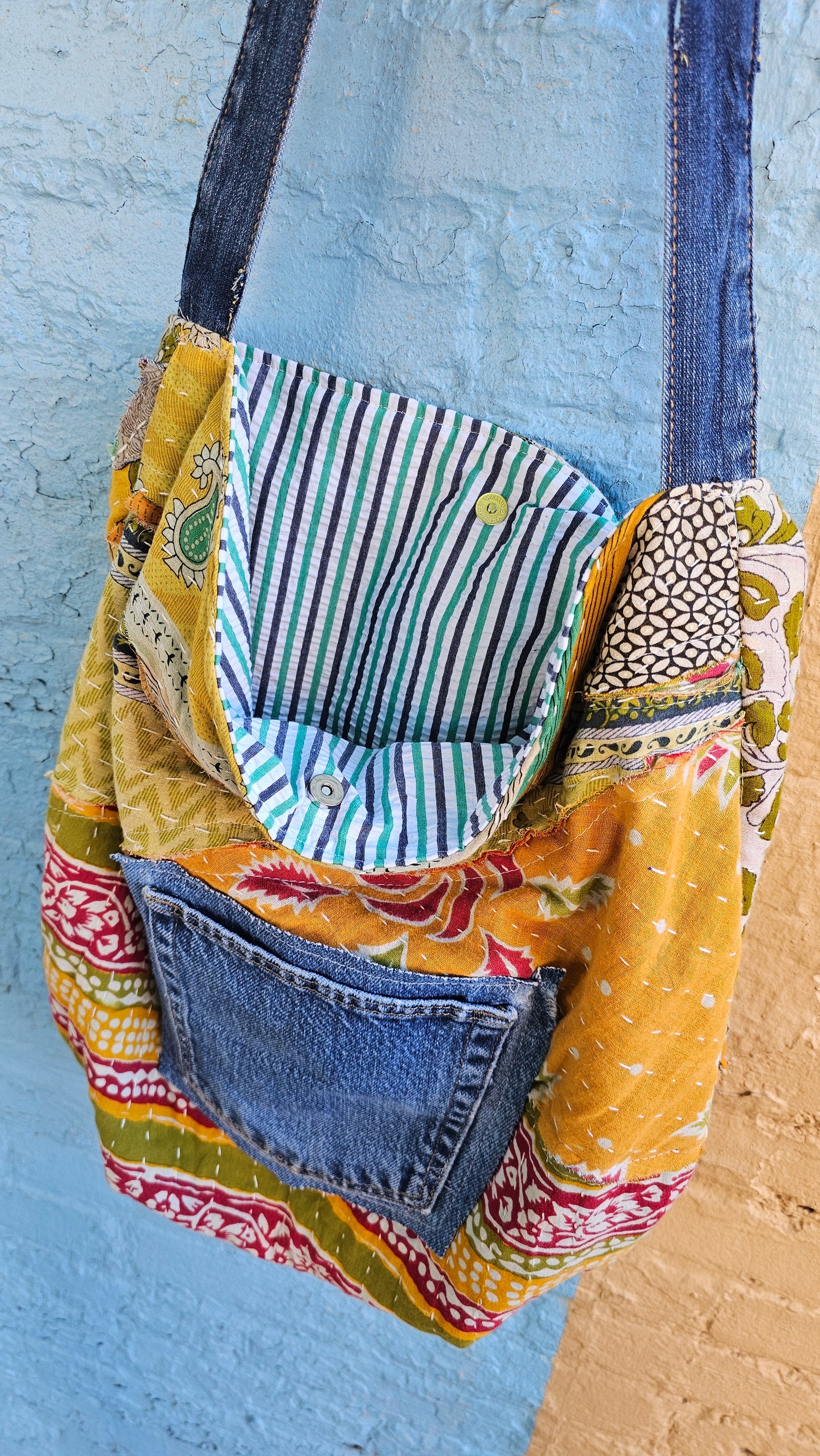 Kantha Patchwork Slouch Bag #1433