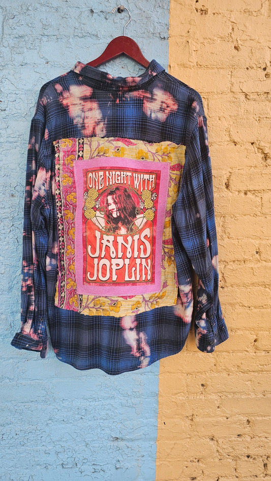 Janis Joplin Bleached Flannel size XL