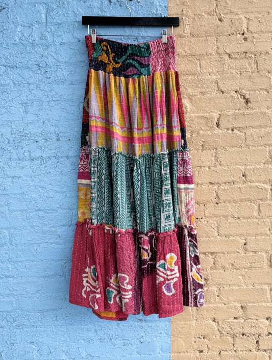 Kantha Skirt 3 Tier #320