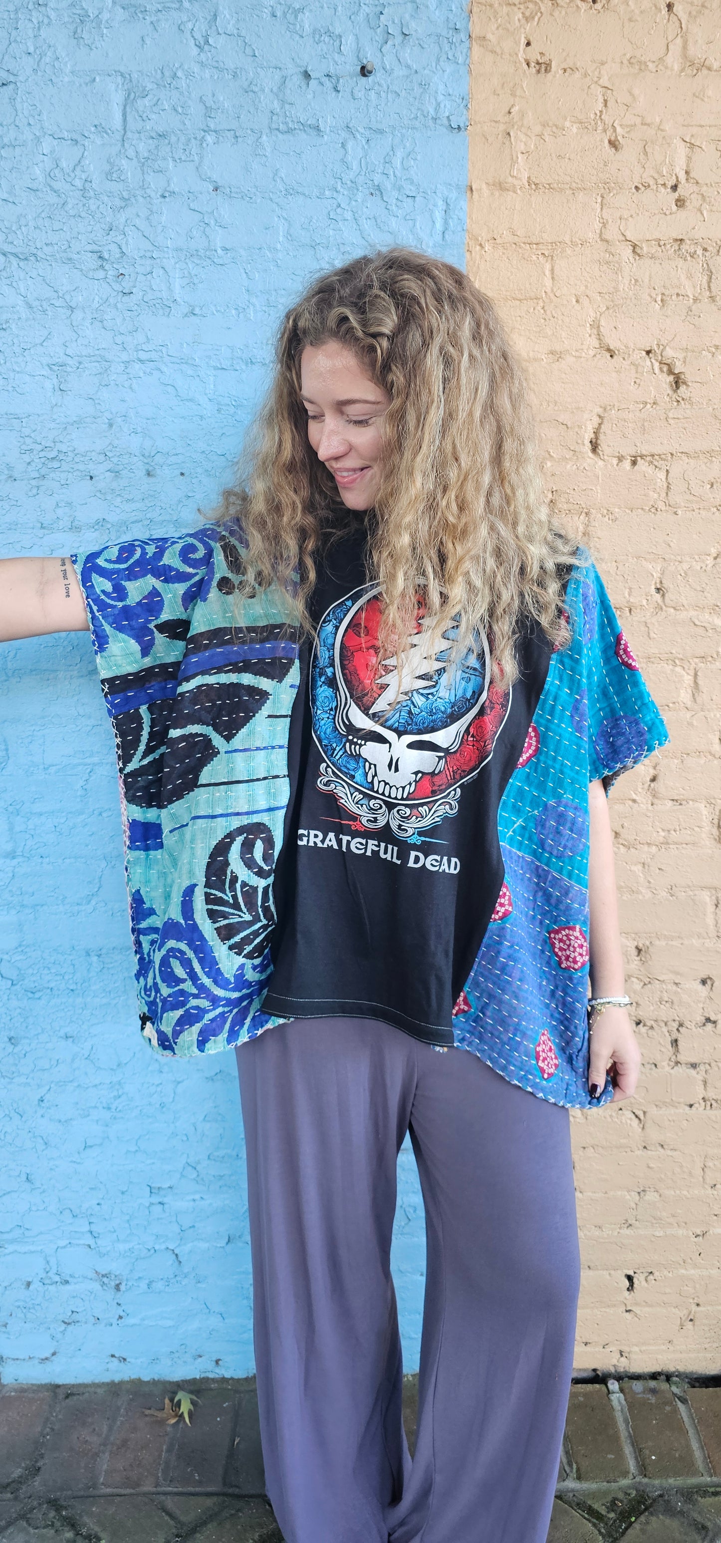 Grateful Dead Kantha Diva Flow Top 1234