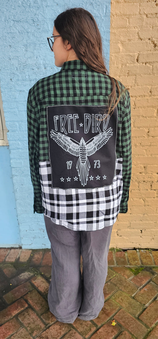 Freebird Reworked Flannel size XL