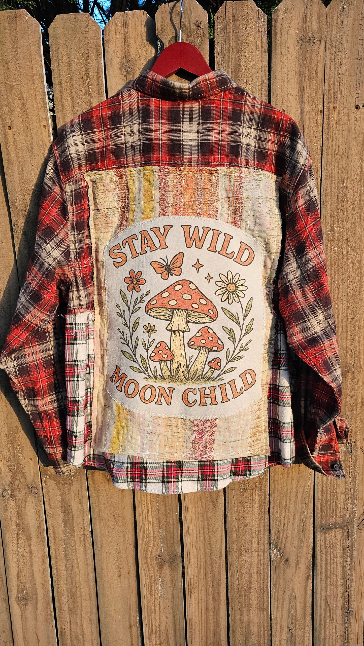 Stay Wild Moon Child Reworked Flannel size XL