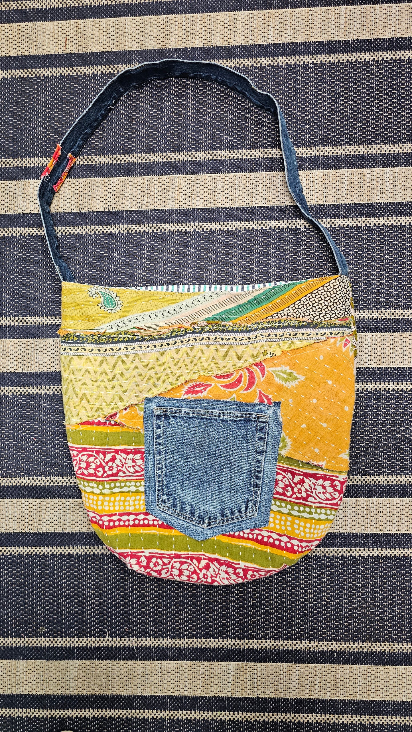 Kantha Patchwork Slouch Bag #1433