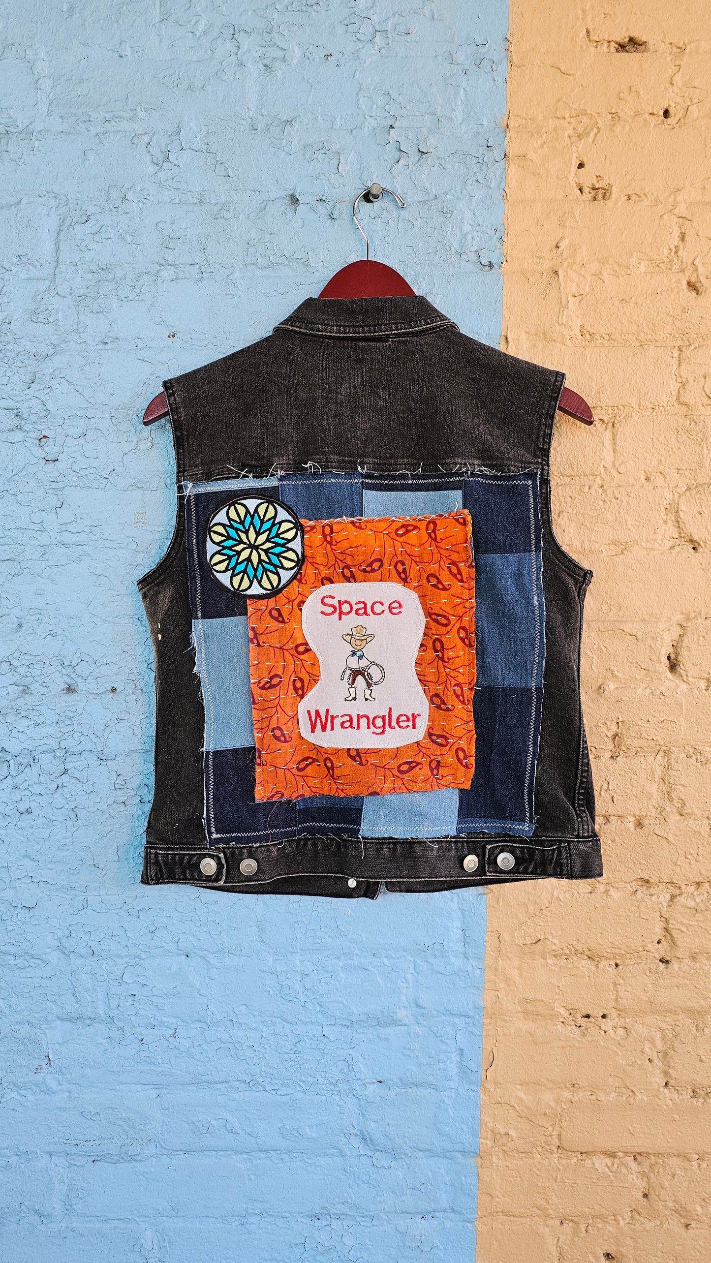 Widespread Panic Space Wrangler Denim Vest size Medium