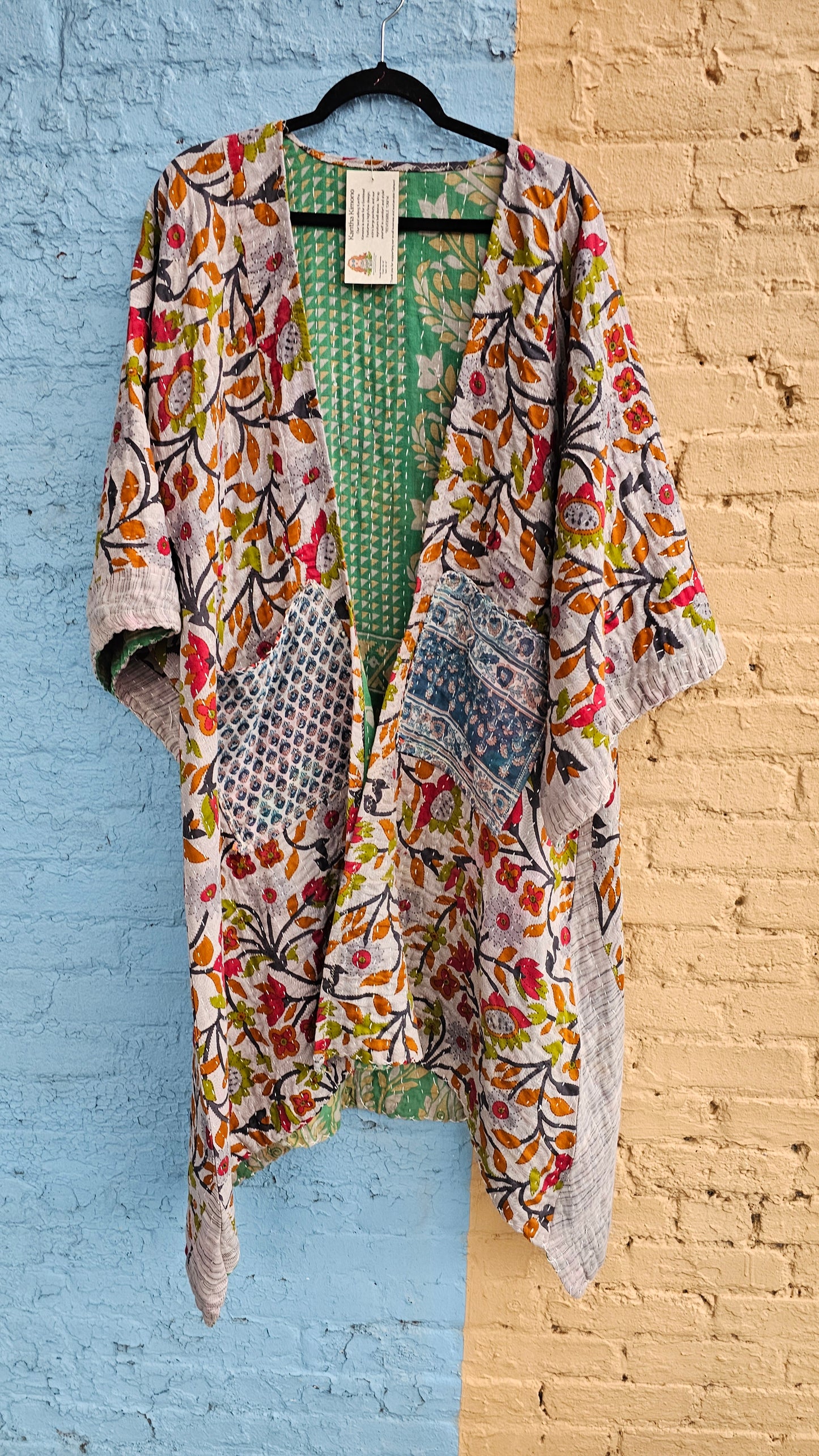 Kantha Kimono with pockets #1297