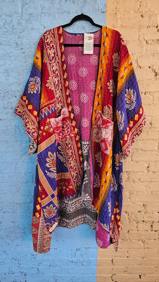 Kantha Kimono with pockets #1264