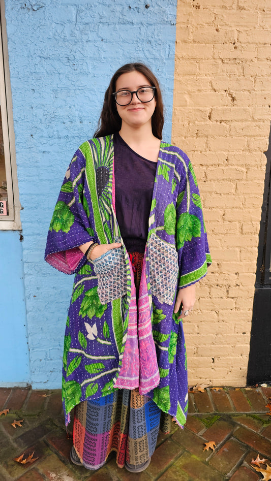 Kantha Kimono with pockets #1296