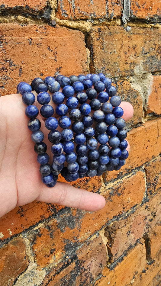 Sodalite Crystal Bracelet – 8mm Beads | Clarity, Calm & Inner Balance